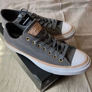 NIB Converse CTAS M9.5/W11.5 Dk Concrete/Vachetta/White